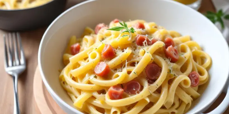 One Pot Pâtes Carbonara Facile (Sans Crème)