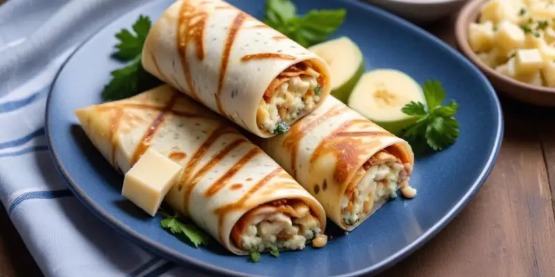 Wrap au Fromage Bleu, Noix et Miel