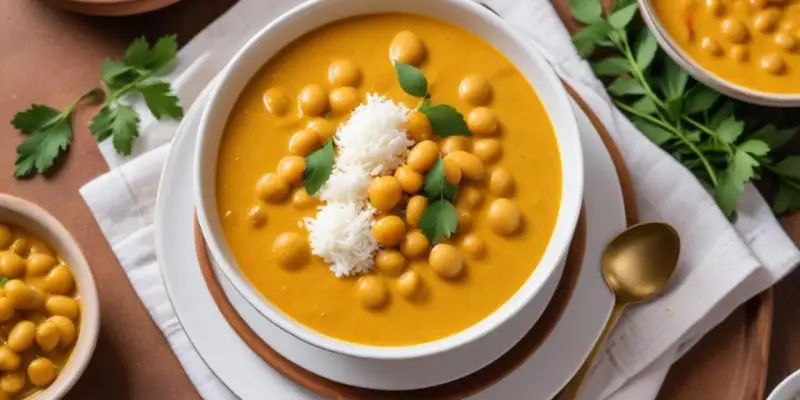 Curry crémeux de haricots blancs et lait de coco