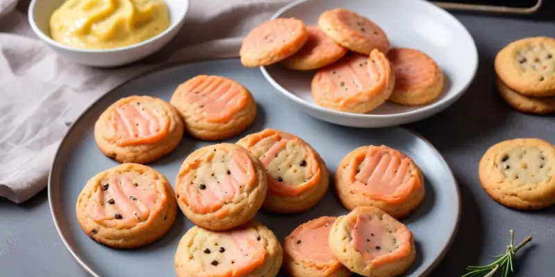 Cookies salés au saumon fumé et à l'aneth