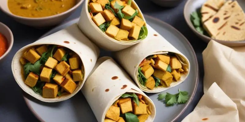 Wraps au Curry et Tofu Fumé