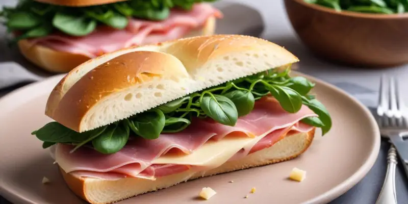 Sandwich Italien au Jambon Cru, Roquette et Parmesan