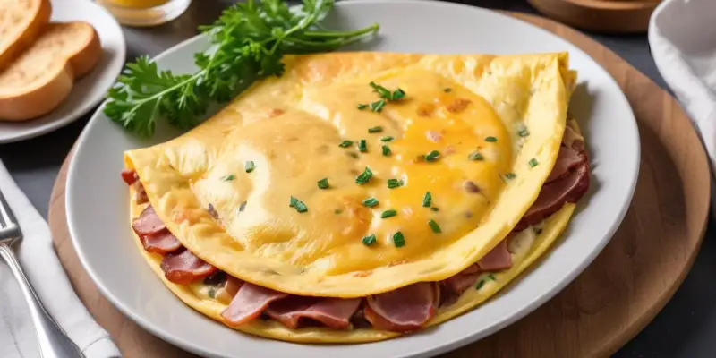 Omelette aux Champignons de Paris et Lardons