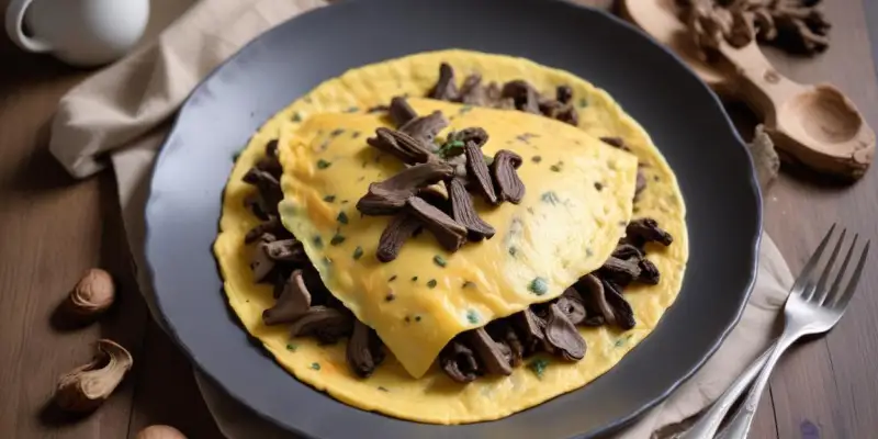 Omelette aux morilles