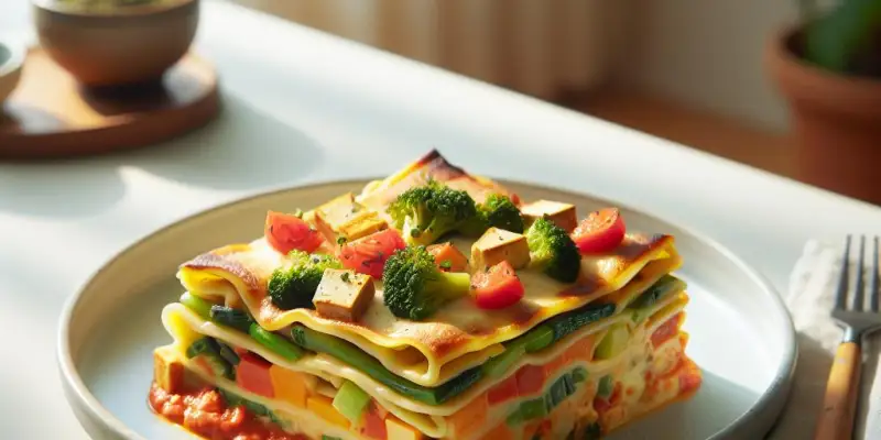Lasagnes aux légumes et tofu
