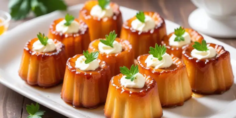 Cannelés salés au chèvre et miel