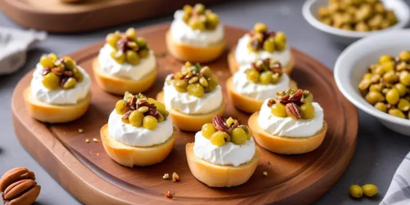 Bouchées de chèvre, miel et pistaches