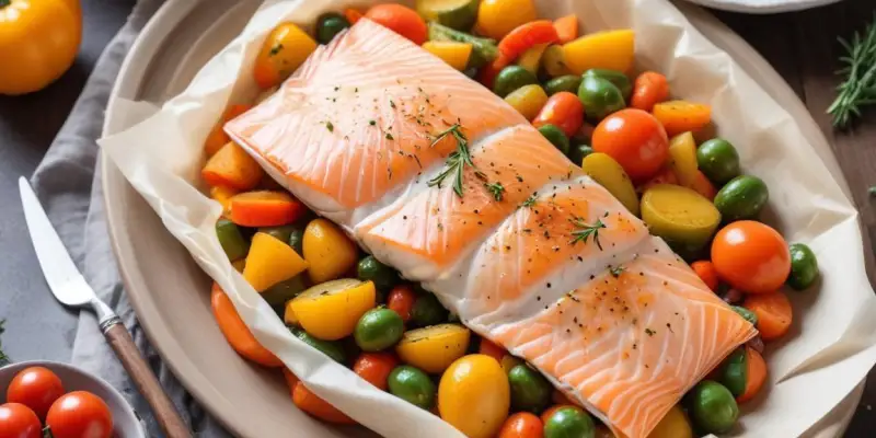 Papillotes de Poisson Blanc aux Légumes d'Automne