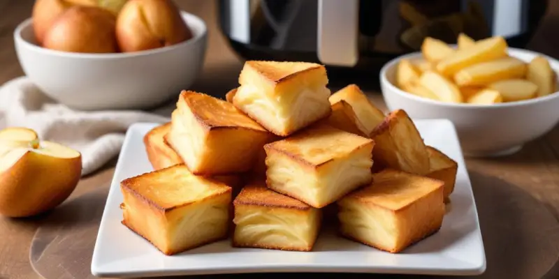Carrés de pommes de terre croustillants à l'Air Fryer, œuf parfait