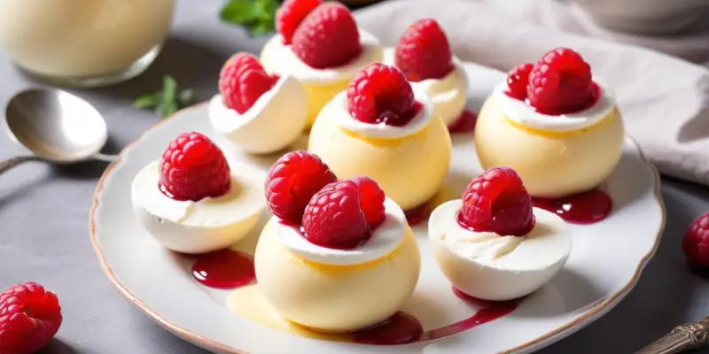 Œufs de Pâques Surprise au Mascarpone et Framboises