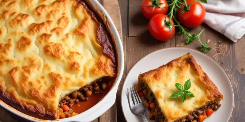 Moussaka végétarienne aux légumes rôtis