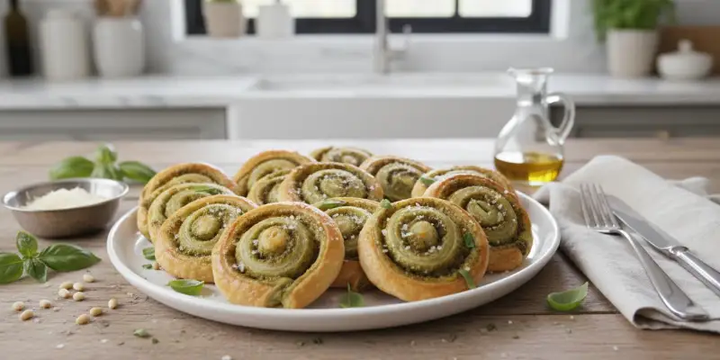Mini-Palmiers au Pesto et Parmesan