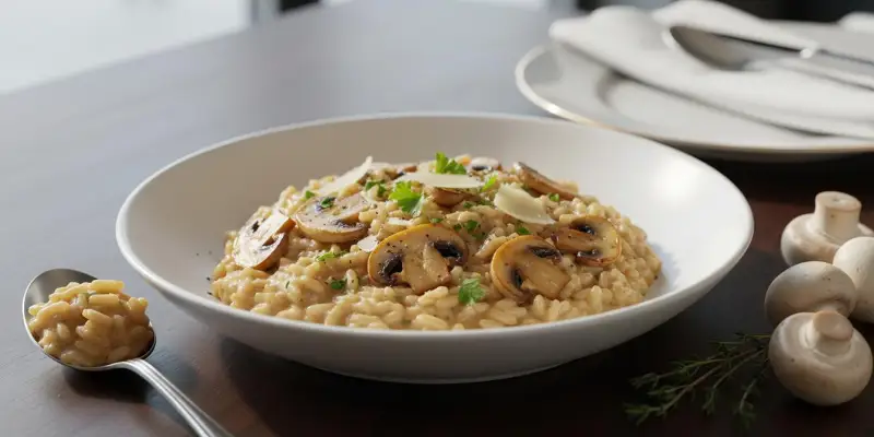 Risotto Crémeux aux Champignons de Paris