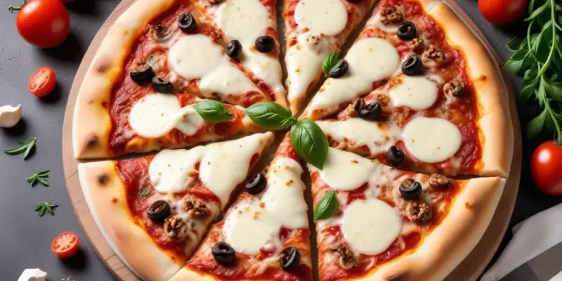 Pizza Gorgonzola, Mozzarella et Noix