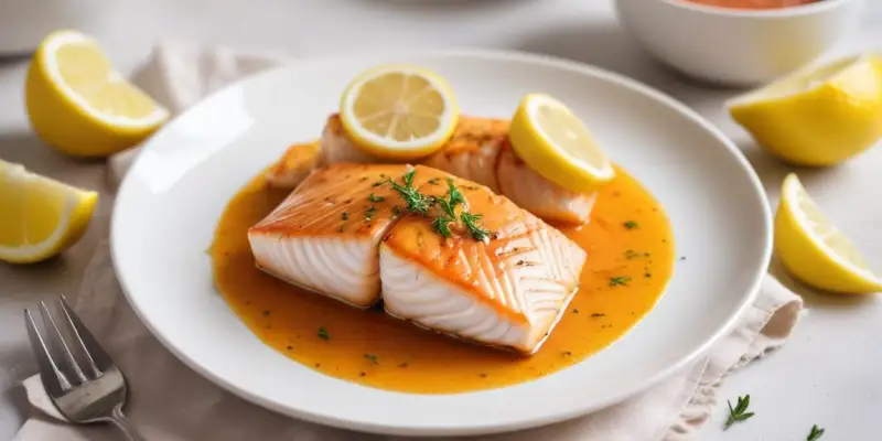 Filets de poisson sauce citronnée au Cookeo