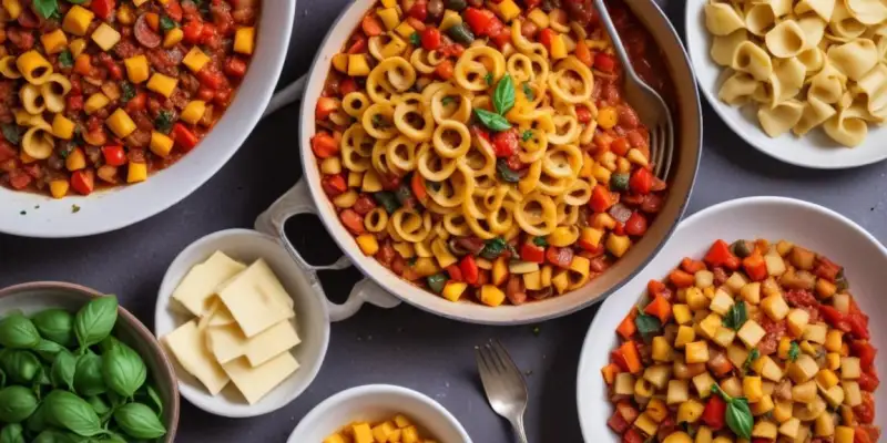 Pâtes aux Légumes de Saison Façon Ratatouille