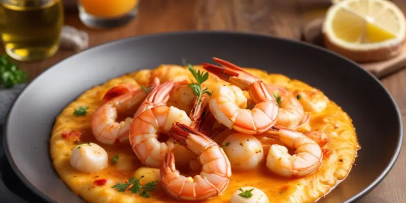 Gambas flambées au pastis