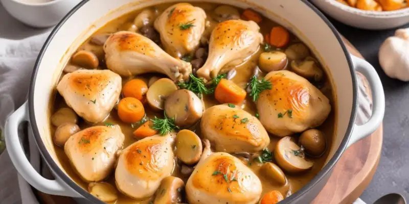Sauté de Poulet Crémeux aux Champignons au Cookeo