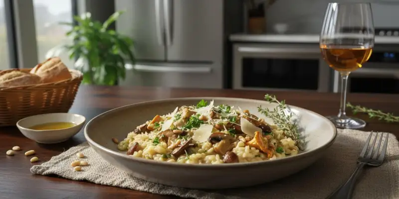 Risotto Crémeux aux Champignons des Bois