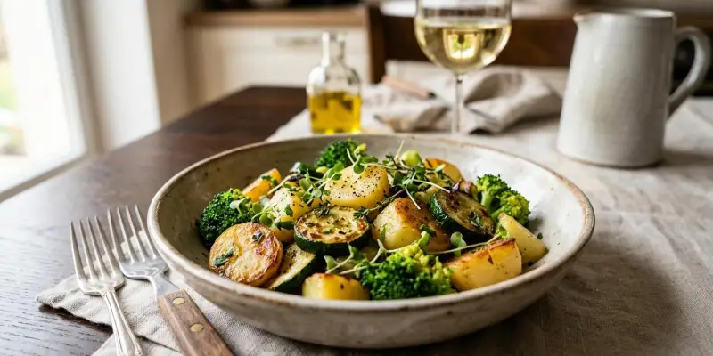 Poêlée Fondante de Brocoli, Courgette et Pomme de Terre