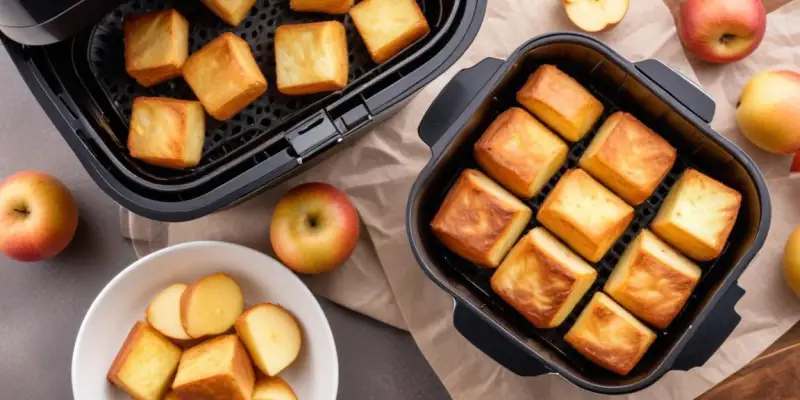 Cubes de pommes de terre rissolées et œuf au Air Fryer