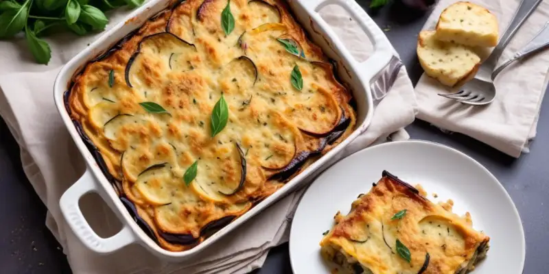 Gratin de Courgettes et Aubergines aux Herbes de Provence