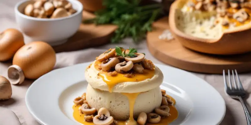 Œuf Parfait sur Lit de Champignons Crémeux