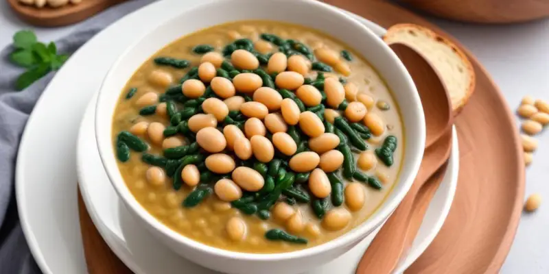 Épinards Crémeux aux Haricots Cannellini et Noix, Version Lait de Coco