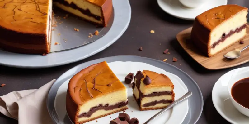 Gâteau marbré vanille-chocolat