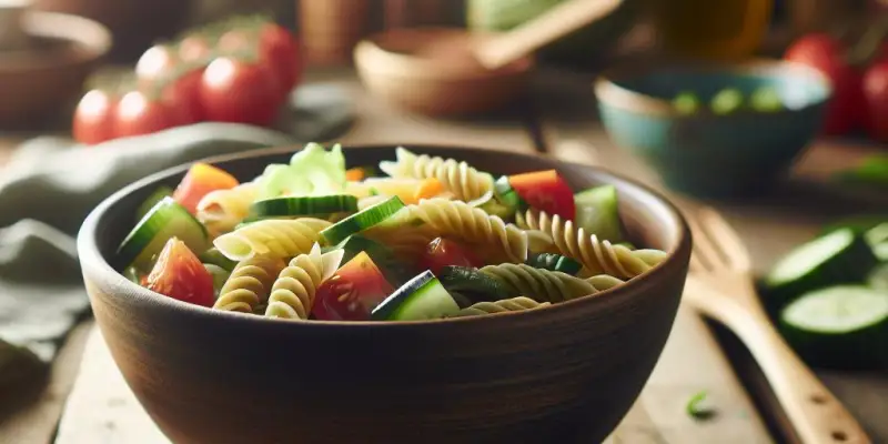 Bowl de Pâtes Froides aux Légumes d'Été