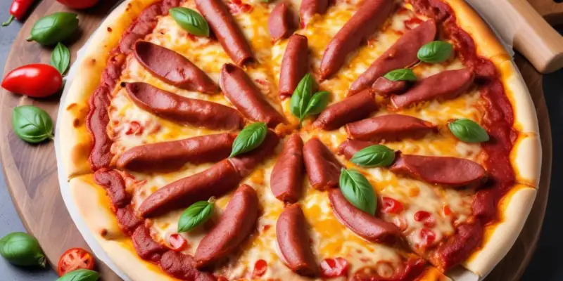 Pizza Orientale aux Merguez, Poivrons et Œufs
