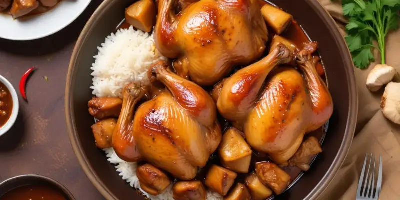 Adobo de Poulet Philippin Traditionnel