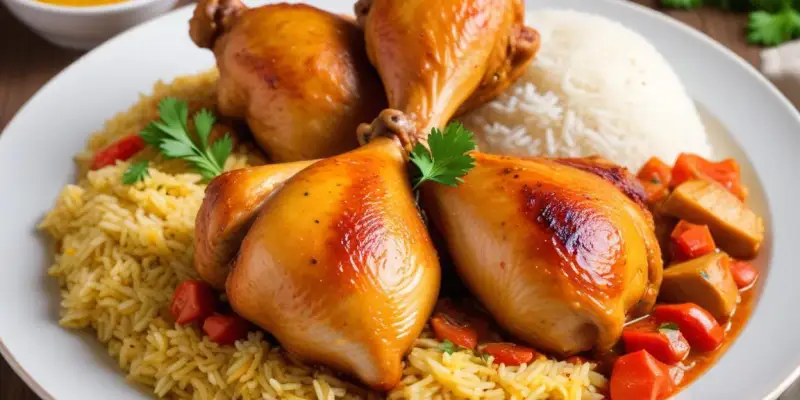 Poulet Basquaise et son Riz Blanc