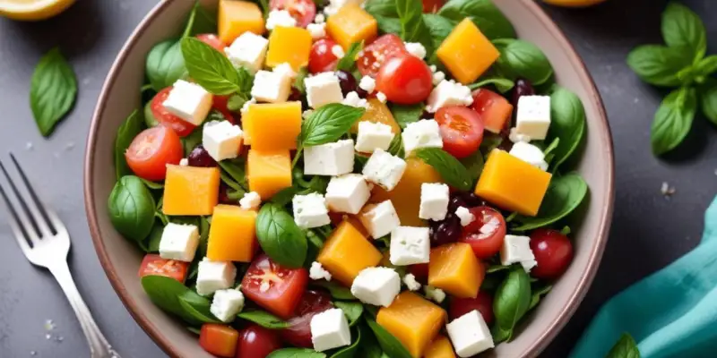 Salade estivale de pastèque, feta et menthe