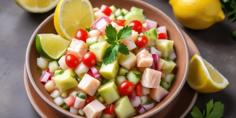 Ceviche de bar au citron vert et grenade