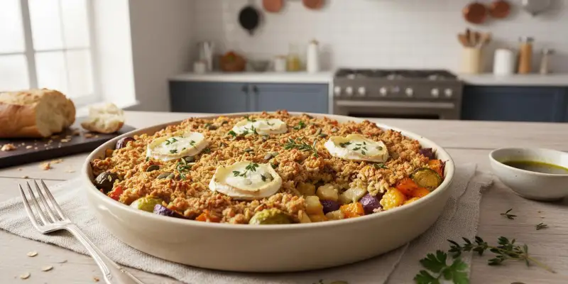 Crumble de Légumes d'Hiver au Chèvre Frais