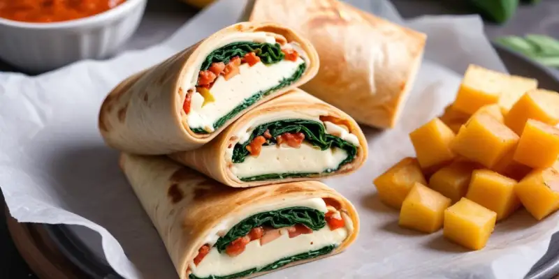 Wrap à la Dinde, Fromage et Épinards
