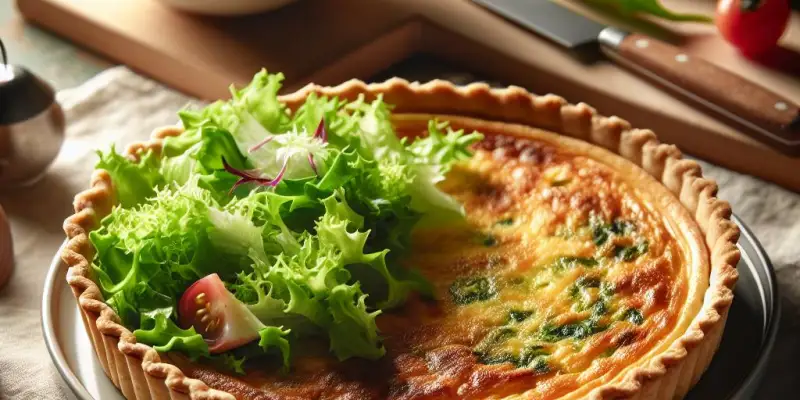 Quiche Lorraine Classique et sa Salade Verte
