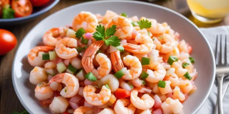 Ceviche de Crevettes Frais et Acidulé