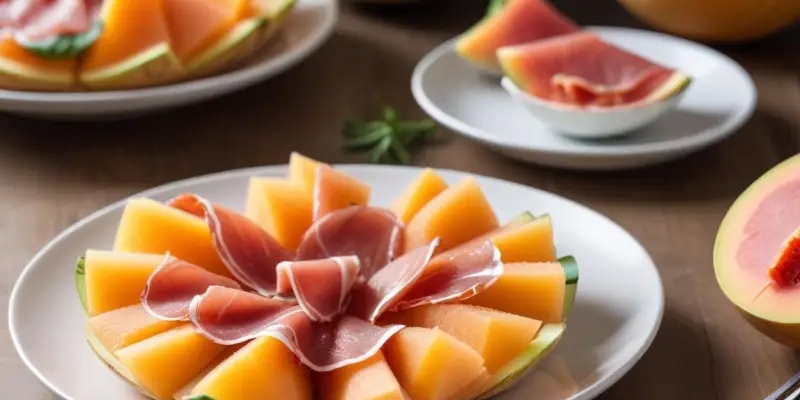 Sphères Éclatantes de Melon et Prosciutto Croustillant