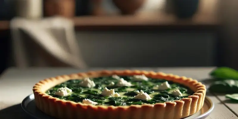 Tarte fine aux épinards et chèvre