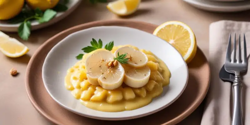 Noix de Saint-Jacques Poêlées au Beurre Noisette et Citron