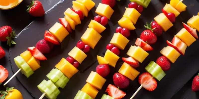 Brochettes de Fruits Frais Estivales