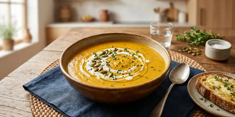 Velouté Réconfortant de Courge de Nice et Carottes