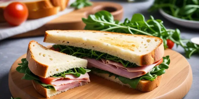 Sandwich Italien au Jambon Cru, Roquette et Parmesan