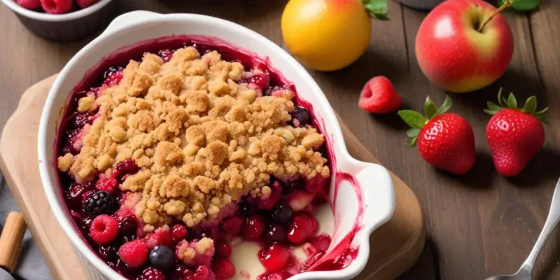 Crumble aux fruits rouges