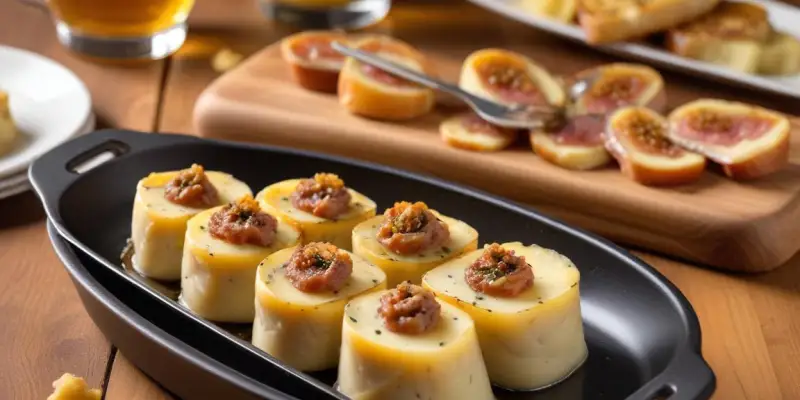 Involtini de Parme à la Raclette Fumée, Noix et Miel de Truffe