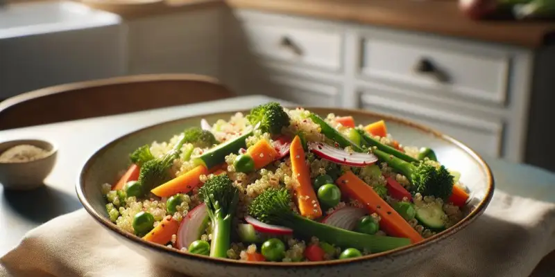 Salade de Quinoa aux Légumes Printaniers