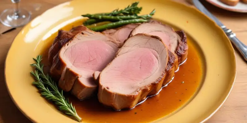 Côte de porc à la moutarde à l'ancienne