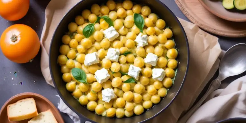 One Pot Pâtes Crémeuses aux Courgettes et Chèvre